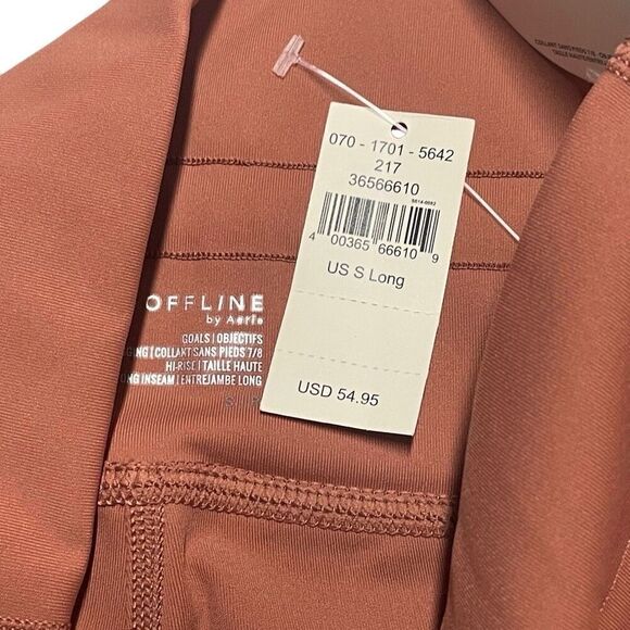 Aerie Offline Peach and Periwinkle Colorblock Goals Hiker Leggings - Long N0368 - Picture 3 of 6